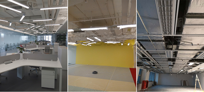 聯(lián)強(qiáng)國際辦公樓組合式中央空調(diào)室內(nèi)機(jī)安裝